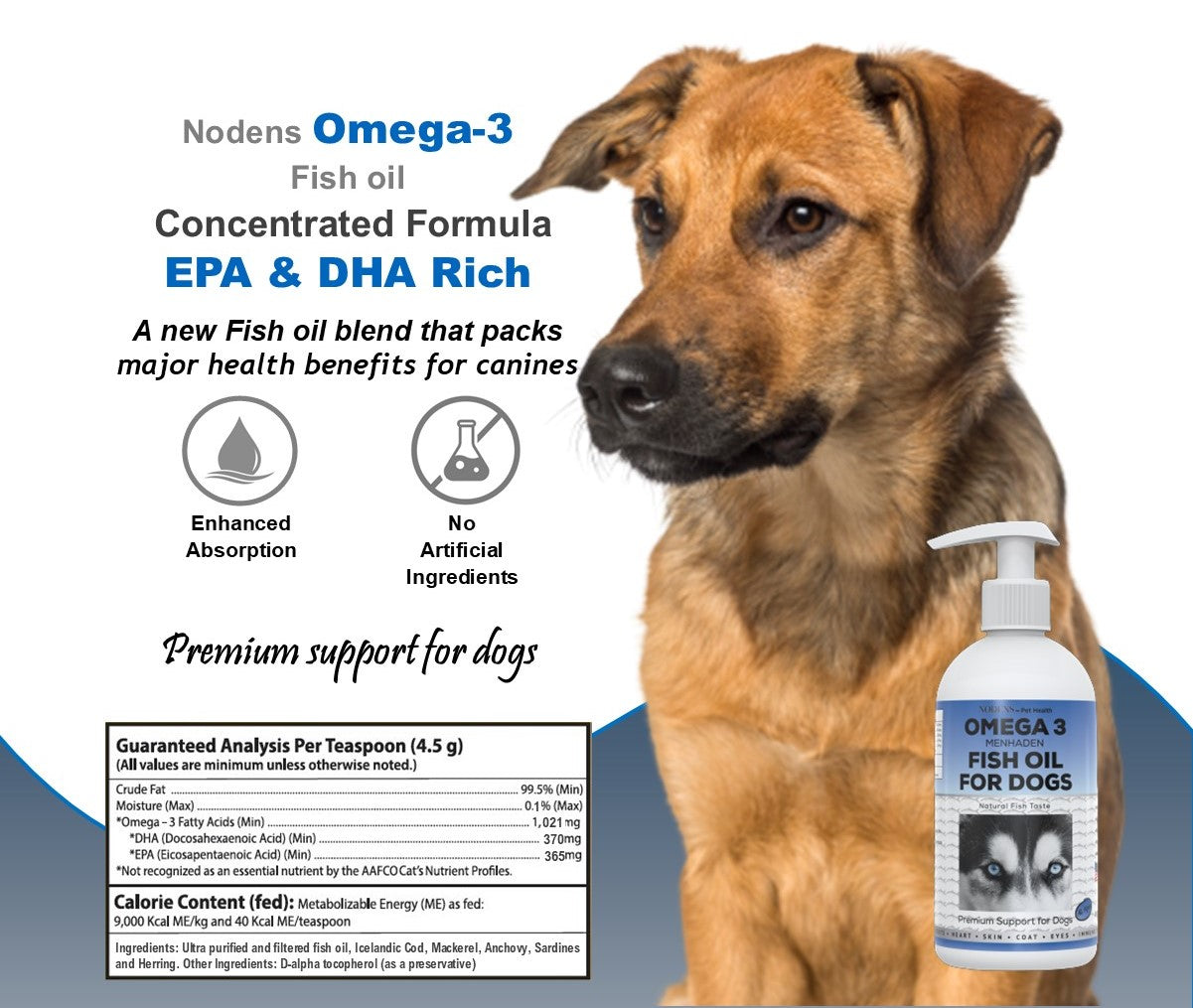 Nodens Omega-3 fish oil for dogs