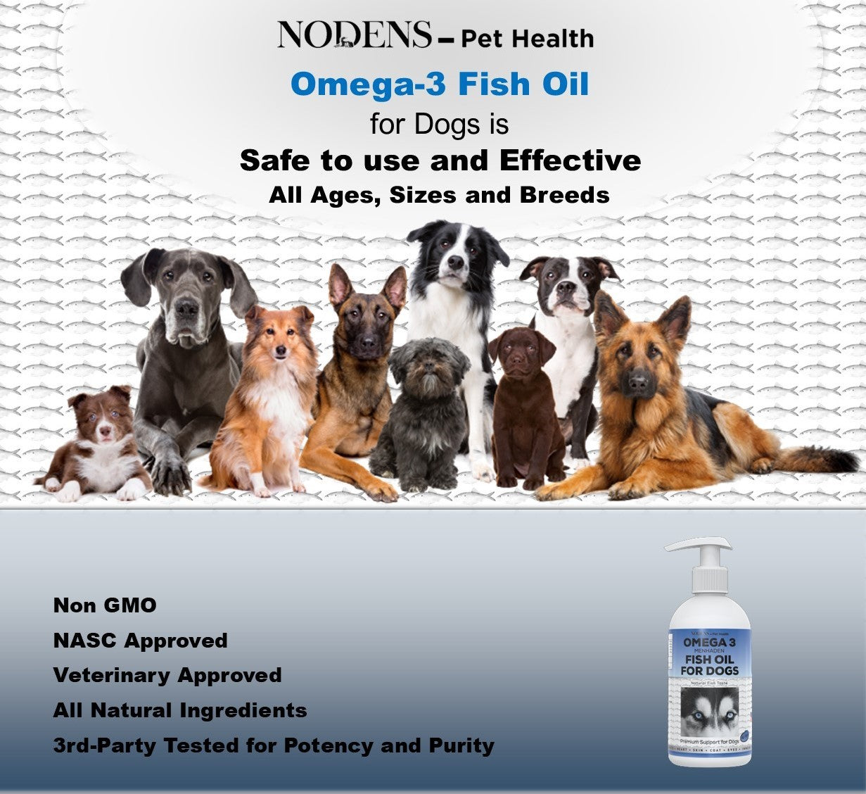 Nodens Omega-3 Fish oil for all Dogs 