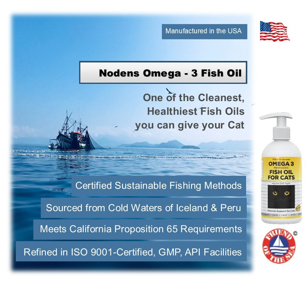 Nodens Omega-3 Fish oil for cats  friend of the sea