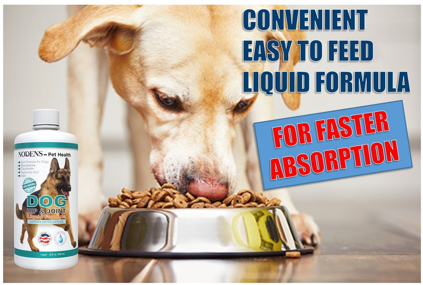 Nodens dog arthritis supplements easy to feed liquid formula